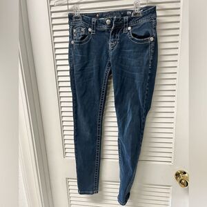 Miss Me Blue Skinny Jeans with Classic Wash